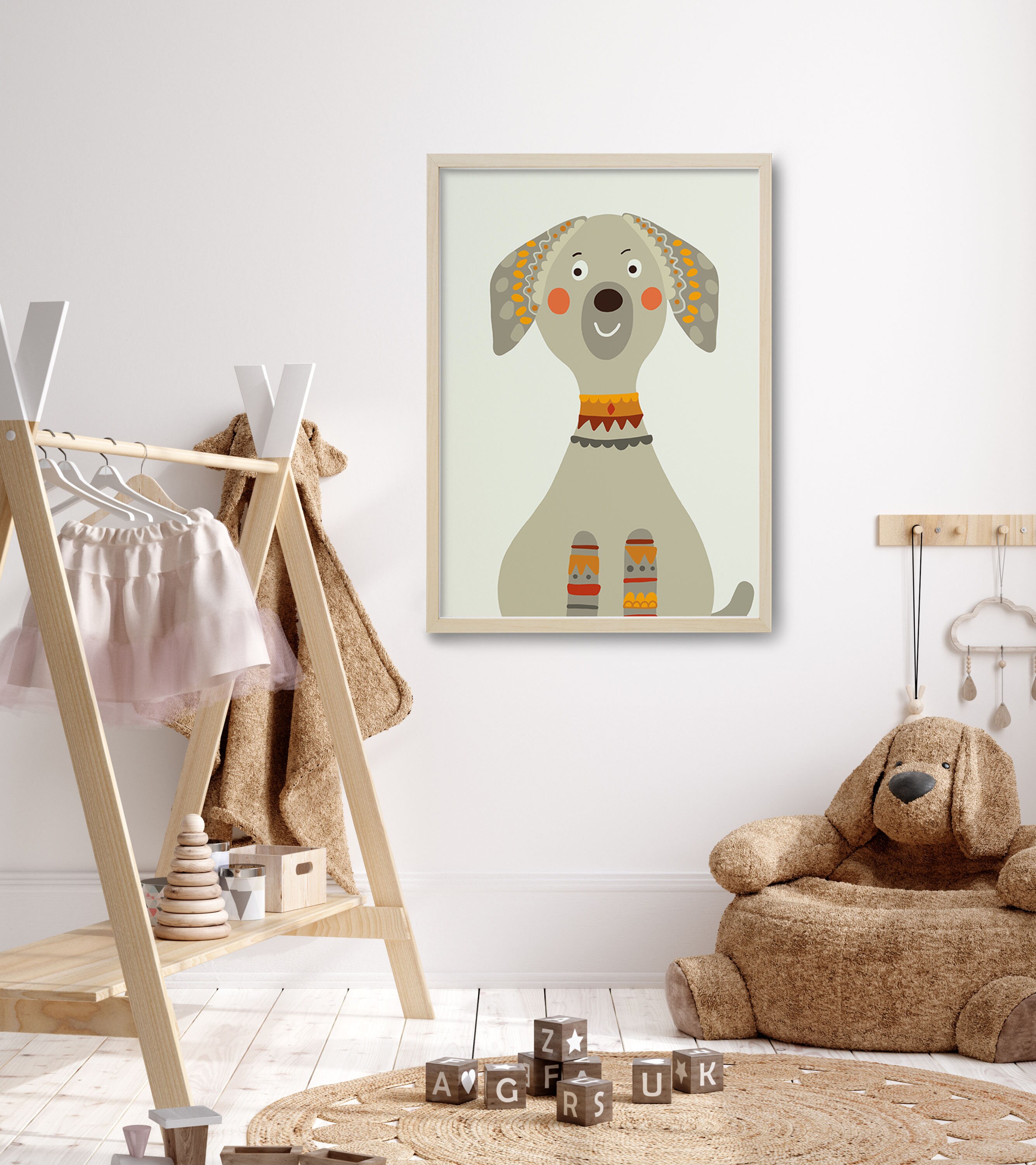 Nursery Dog Wall Art Digital Download Etsy