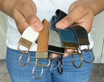 Porte-clés en cuir, porte-clés en cuir, bracelet en cuir, porte-clés, bracelet neutre, cadeau pour elle, porte-clés Boho, bracelet portefeuille en cuir, lanière