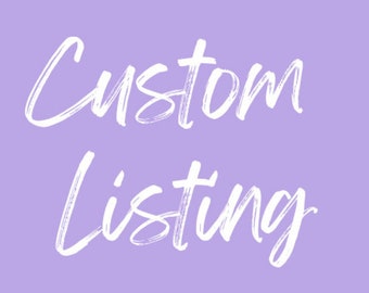 Custom Listing for Jacqueline