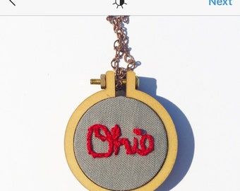 Script Ohio Necklace