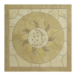 Celestial Travertine Mosaic Mural