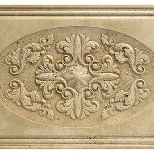 Classic Relief Carved Travertine Backsplash Tile - Etsy