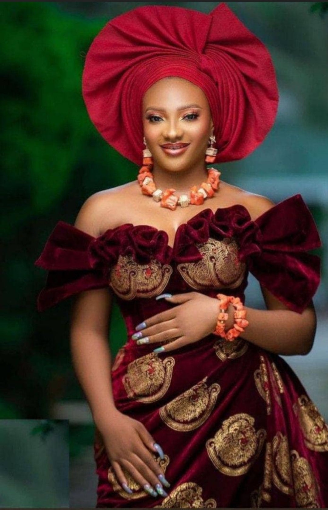 Igbo Bride Isiagu Igbo Wedding Dress Igbo Traditional Etsy