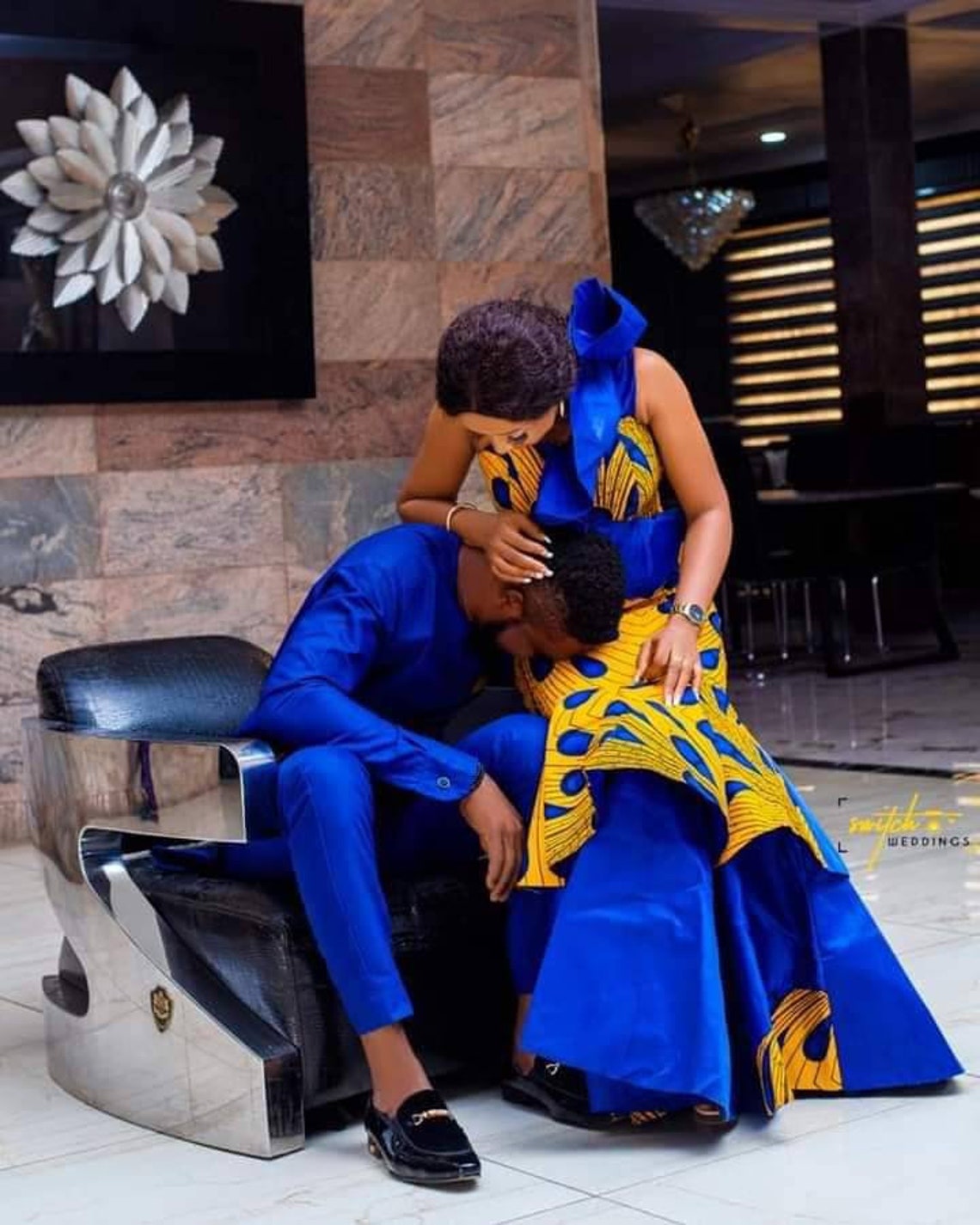 African Couples Wears Nigeria Couple Outfit Female Gown Etsy