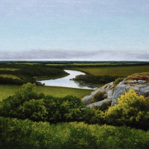 Over the river, Oil Painting On Canvas, Oil Painting Landscape,  Home Decor, Original Art Work, Gift, Original Hand Made