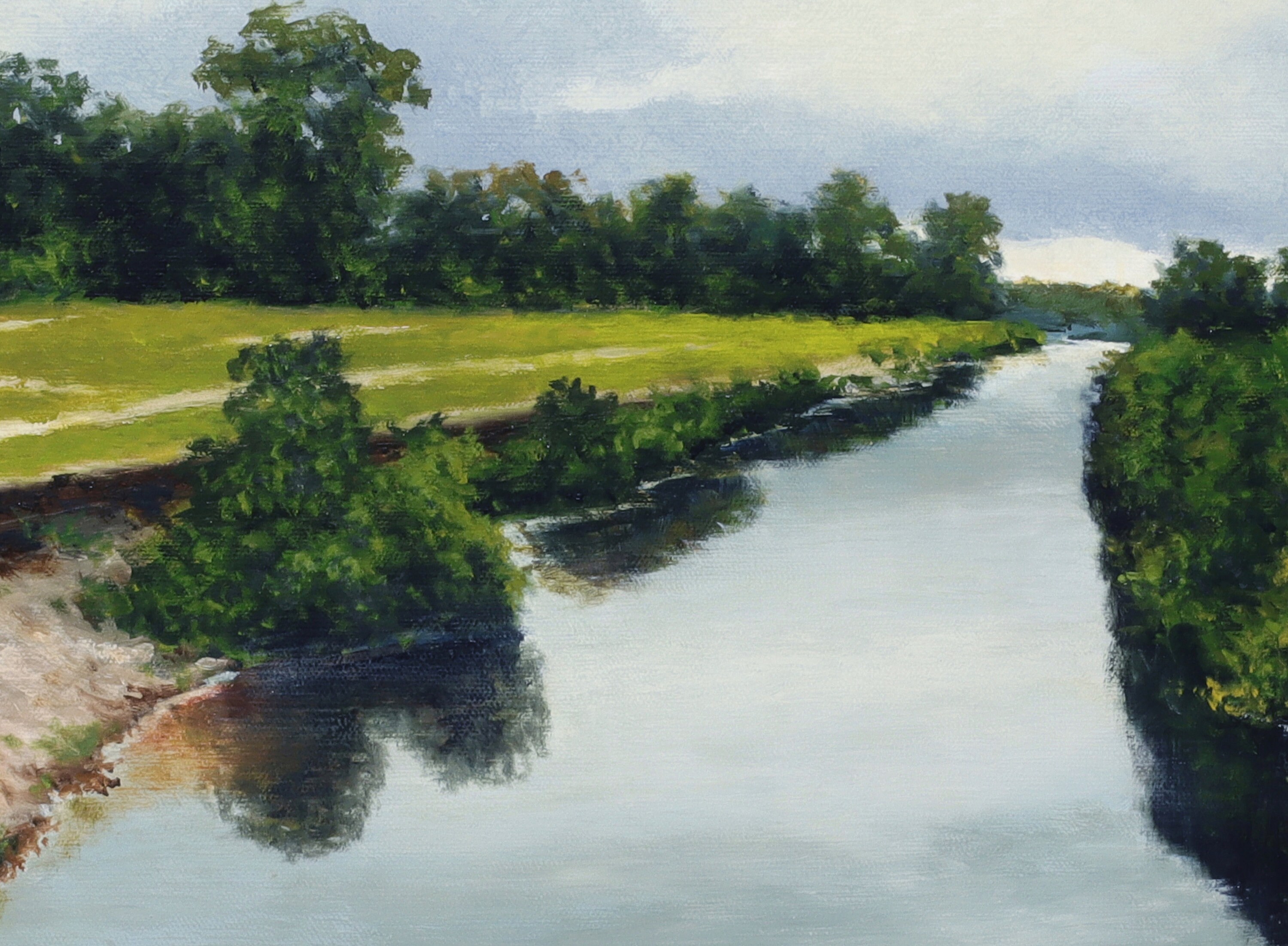 two-banks-classic-realism-landscape-scenery-sun-river-oil