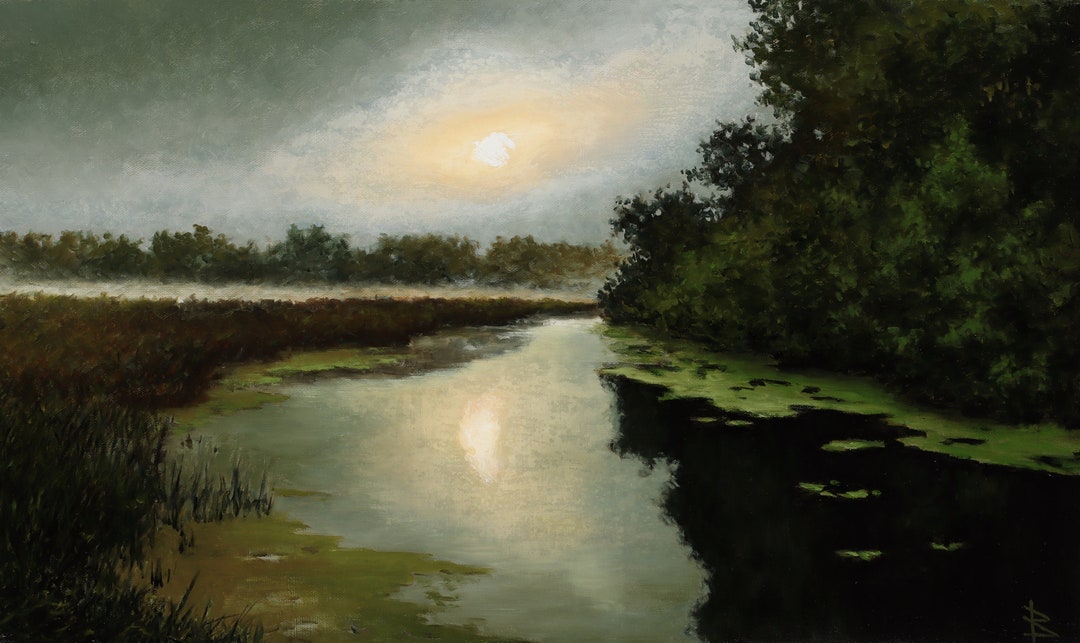 at-down-classic-realism-oil-painting-on-canvas-landscape-sun-river