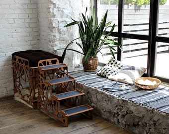 the benson co sleeper wooden raised dog bed