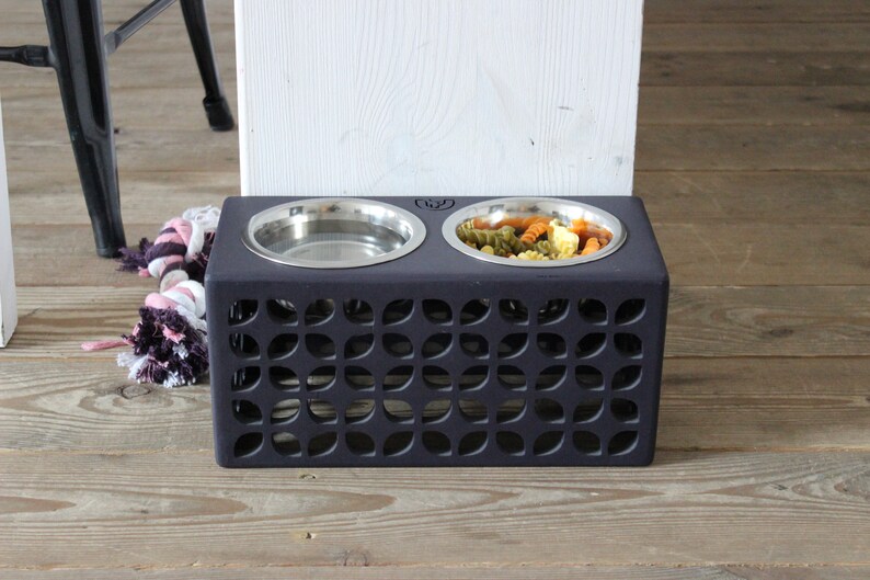 Designer Dog bowls 750 ml carving stand 5.9 inch. Double dog Etsy