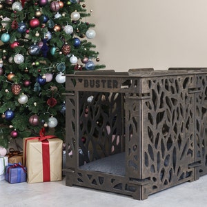 Dog kennel Medium dog crate, wooden dog crate furniture, indoor dog house, modern dog house,best dog crate,medium dog kennel,medium dog cage image 3