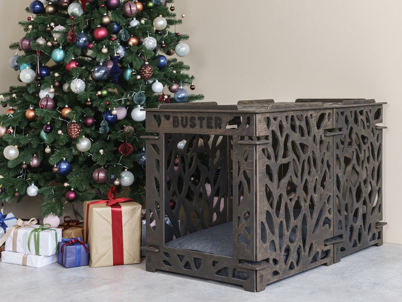 Dog kennel Medium dog crate, wooden dog crate furniture, indoor dog house, modern dog house,best dog crate,medium dog kennel,medium dog cage image 3