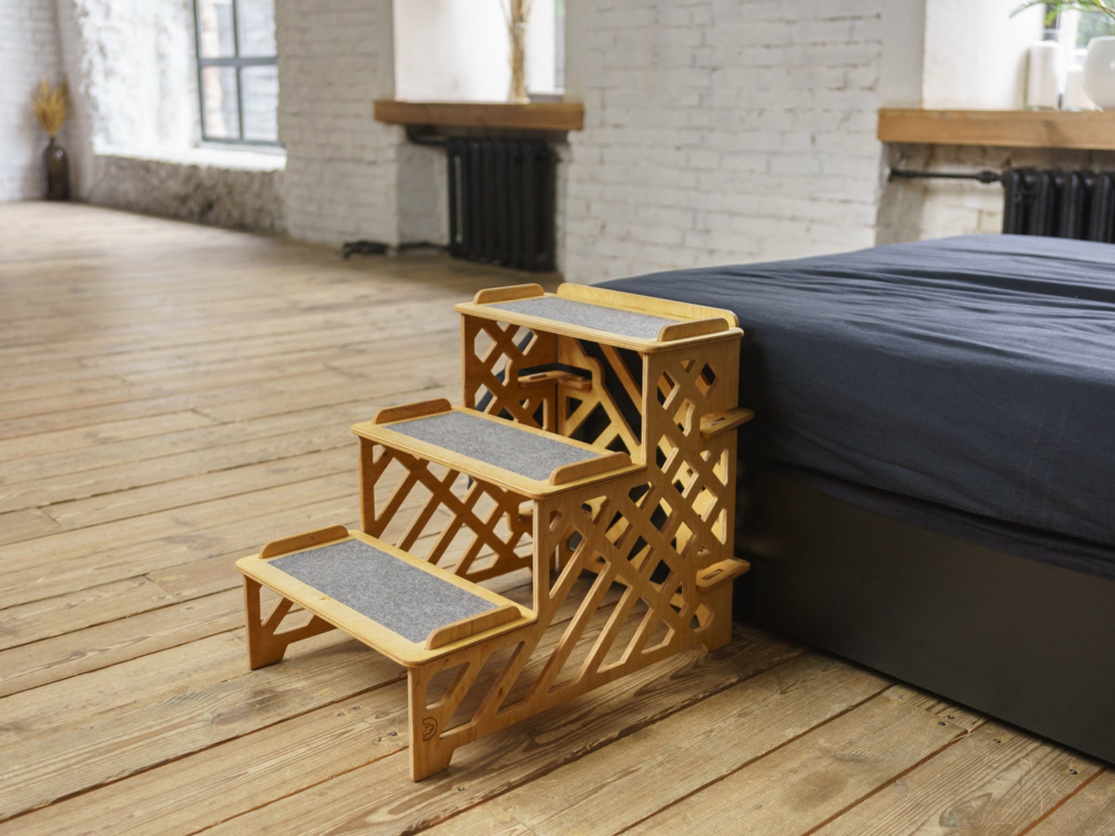 Dog Steps for Bed 17.7 Inchcarpeted Dog Stairssteps for Tall Etsy