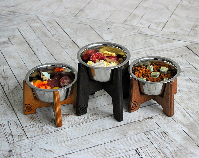 Small Dog bowls 450 ml Elevated Single bowl stand 3.9/5.9 Etsy