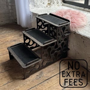 Houten hondentrap voor bed en bank: antislip 3-staps oprit voor huisdieren