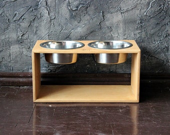 Large Dog bowls 1700 ml - Solid Double Bowl Stand, 7.8/9.8/11.8 inch.Big dog bowls,large dog water bowls, dog feeding station,dog food stand