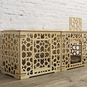 Jaula para perros, Jaula doble para perros pequeños, Jaula para perros con divisor, caseta doble para perros, Jaula pequeña de madera para perros, caseta para perros con puerta, Jaula portátil para perros