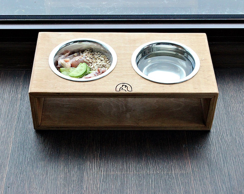 Small Dog bowls 450 ml Double bowl stand 3.9/5.9 inch. Pet Etsy