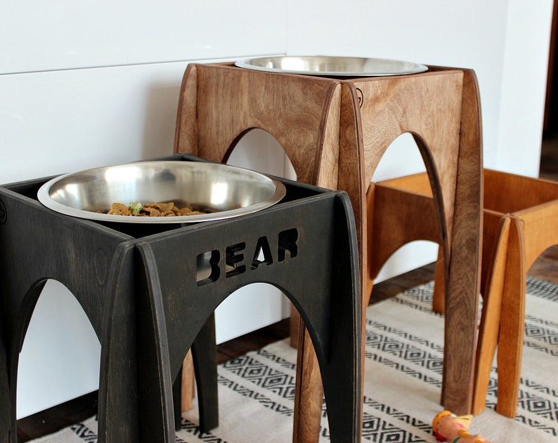 Extra Large dog bowls 2800 ml Arch elevated dog bowl. Metal Etsy