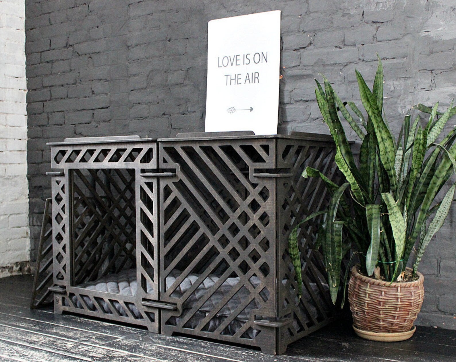 Dog Kennel Medium Dog Crate, Wooden Dog Crate Furniture, Indoor Dog