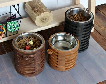 Dog Bowls 57.5 oz/7.2 cups/1700ml, large dog bowls, elevated dog bowls for large dogs, dog food and water stand, wooden raised dog bowls