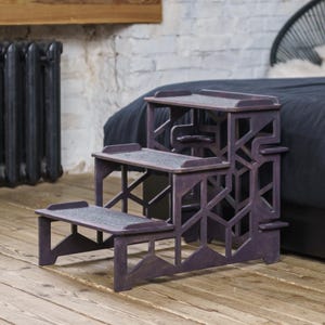 Doggie Stairs 18 inch for Bedroom and Living Room | Pet Stairs for Beds and Furniture | Tall Dog Steps for Easy Access | Pet Friendly Design