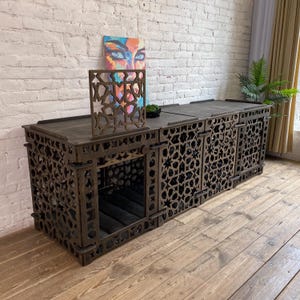 Luxury Plywood Dog Kennel: Laser-Cut Double Crate with Removable Roof