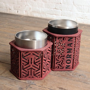Yeti Bowl Stand 8 cups, Personalised Yeti Bowl Holder 8 cups, elevated pet bowl, raised pet bowl, yeti dog bowl stand,raised dog bowl feeder