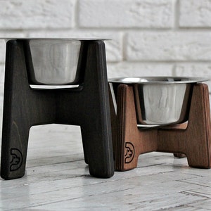 Hundenapf 15.2oz./ 1.8cups / 450ml erhöhter einzelner Schüsselständer, Hundenapf, Hundenapf, Hundenapf, Futternapf, neues Hundegeschenk, Hundenapf aus Holz