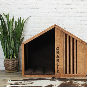 Dog house Line Lounge,Indoor dog house,Wooden dog house,Modern dog house,Luxury dog houses,Dog house bed,Puppy dog house,Large dog house image 8