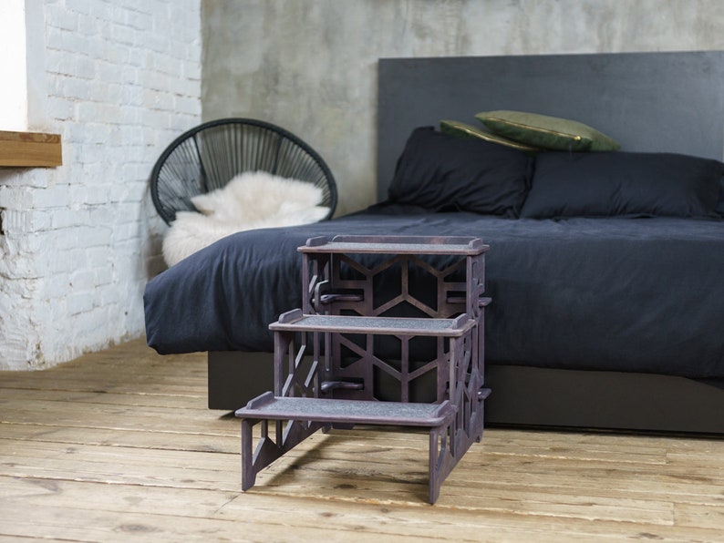 Dog Steps for Bed 17.7 Inchcarpeted Dog Stairssteps for Tall Etsy