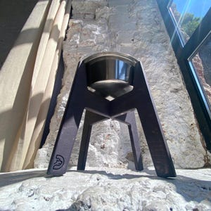 Extra Large Dog Bowl (1pc) - Raised Dog Bowl Stand with Stainless Steel Bowl 95 oz / 12 cups / 2800 ml