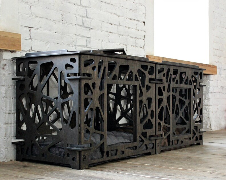 Dog Kennel Double Small Dog Crate Dog Crate With Divider Etsy