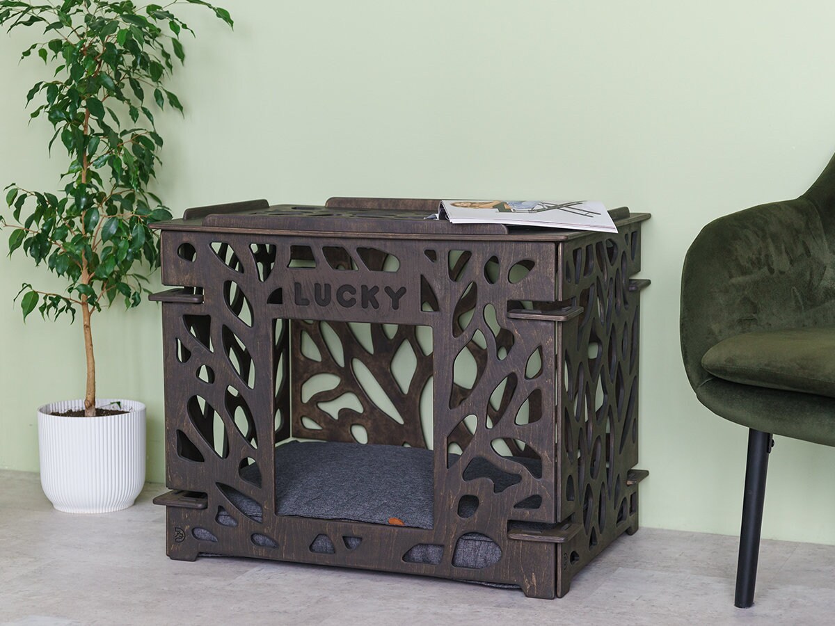 Picture of Dog Kennel Small Dog Crate Wooden Dog Crates Indoor Dog | Etsy Canada