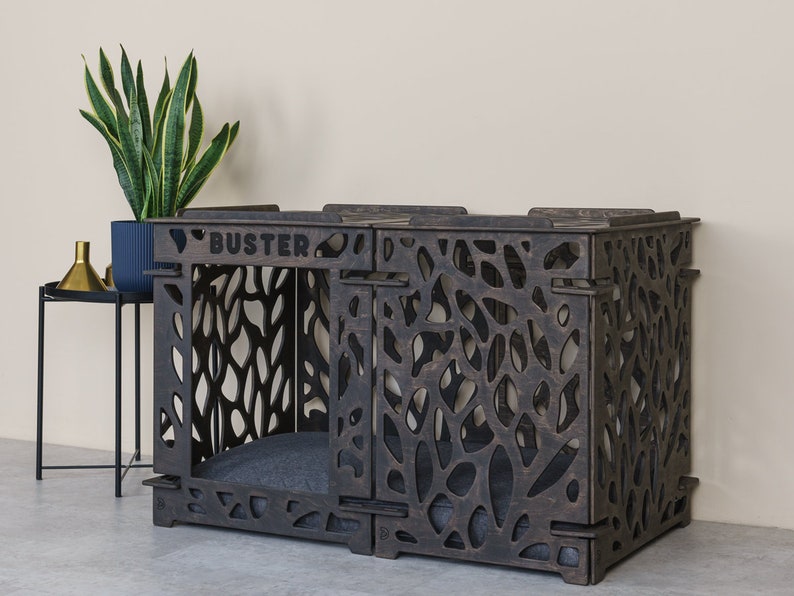 Dog Kennel Medium Dog Crate Wooden Dog Crate Furniture Etsy