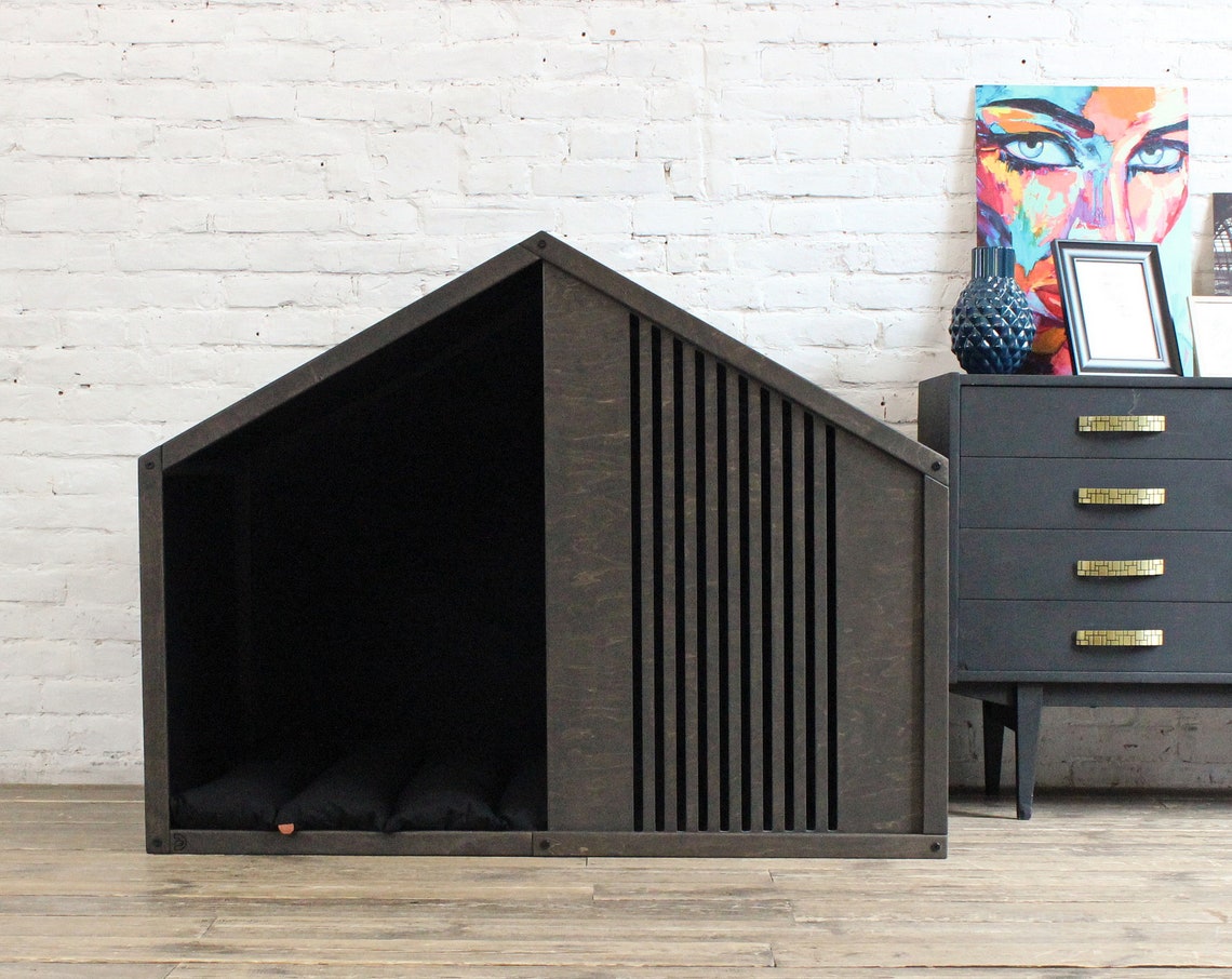 Dog House Line Loungeindoor Dog Housewooden Dog Housemodern Etsy Canada