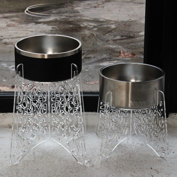 Yeti Bowl Stand 8 cups Acrylic, Yeti Bowl Holder 8 cups Acrylic, elevated dog bowl, raised dog bowl, yeti dog bowl stand, raised dog feeder