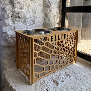 Giant Dog Bowls 4500ml 152oz | Elevated Feeder Two Bowls | Raised Stand for Extra Large Dog Use