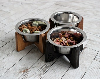 Mini Dog bowls 200 ml – Elevated Single bowl stand.Pet bowls, raised dog bowls, elevated dog feeder, puppy food bowls,dog supplies,dog gift