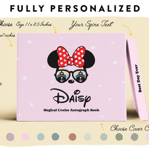 Disney Cruise Vacation Kids Autograph Book, Personalized Disney Cruise Line Book