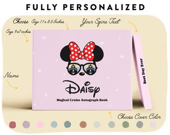 Disney Cruise Vacation Kids Autograph Book, Personalized Disney Cruise Line Book