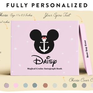 Disney Cruise Line Signature Journal - Personalized Autograph Book for Your Unforgettable Cruise Line Trip