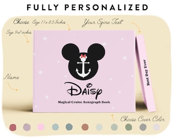 Disney Cruise Line Signature Journal - Personalized Autograph Book for Your Unforgettable Cruise Line Trip