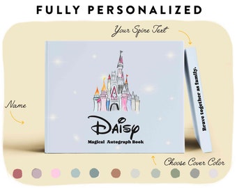 Disney Autograph Books, Personalised Walt Disney World Autograph Book,  Disneyland, Disneyland Paris, Disneyworld, Signature Book, Photo Book 