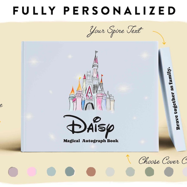 Książka z autografami dla dzieci z wakacji Disneya, spersonalizowana wycieczka do Disney World