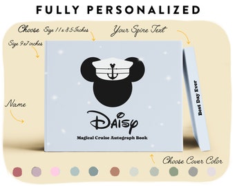 Personalized Disney Cruise Line Autograph Book, Disney Cruise Trip Memory Book, Cruise Ship Autograph Book, DCL Book