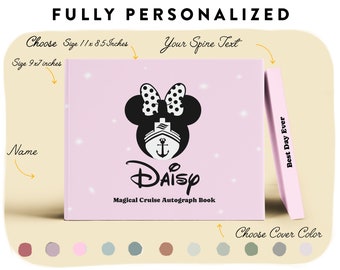 Disney Vacation Kids Autograph Book, Personalized Disney Cruise Ship Book