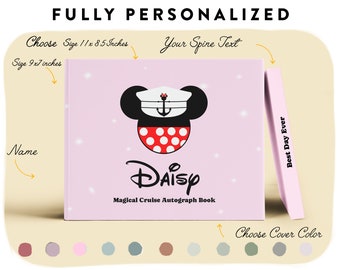 Disney Cruise Line Signature Journal - Personalized Autograph Book for Your Unforgettable Cruise Line Trip