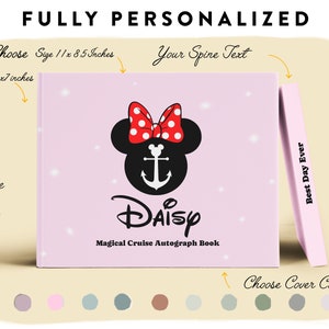 Personalized Disney Cruise Line Autograph Book, Disney Cruise Trip Memory Book, Cruise Ship Autograph Book, DCL Book