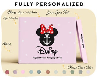 Personalized Disney Cruise Line Autograph Book, Disney Cruise Trip Memory Book, Cruise Ship Autograph Book, DCL Book