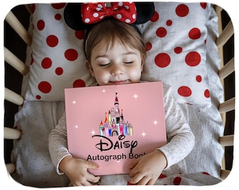 Libro de autógrafos para niños: Vacaciones Disney personalizadas - Estilo Magic Kingdom